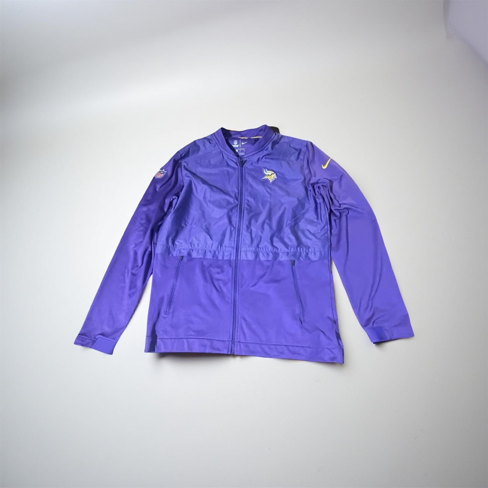 Nike NFL Minnesota Vikings Jacket Men's Medium Purple Zip Up On Field Apparel